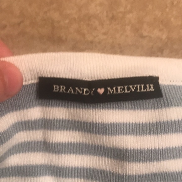 Brandy Melville Striped Halter Cropped Tank - Picture 7 of 7